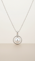 collier pendentif argent et perle